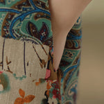 Buddha Stones Summer Paisley Floral Women's Summer Sleeveless Dress With Pockets
