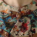 Buddha Stones Summer Paisley Floral Women's Summer Sleeveless Dress With Pockets