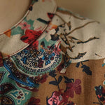 Buddha Stones Summer Paisley Floral Women's Summer Sleeveless Dress With Pockets