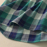 Buddha Stones Summer Casual Crew Neck Plaid Pattern Women's Sleeveless Shirts Tank Top