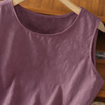 Buddha Stones Summer Casual Side Slit Flower Women's Sleeveless T-Shirts Tank Top