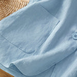 Buddha Stones Summer Casual Button-Up Solid V-Neck Women's Short Sleeve Shirts With Pockets