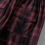 Buddha Stones Spring Casual Drawstring Plaid Pattern Elastic Waist Cropped Women's Harem Pants With Pockets
