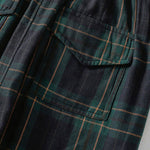 Buddha Stones Spring Casual Drawstring Plaid Pattern Elastic Waist Cropped Women's Harem Pants With Pockets