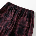Buddha Stones Spring Casual Drawstring Plaid Pattern Elastic Waist Cropped Women's Harem Pants With Pockets