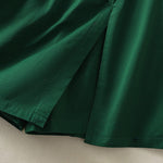 Buddha Stones Summer Casual Decorative Buttons Solid Women's Shorts With Pockets