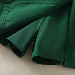 Buddha Stones Summer Casual Decorative Buttons Solid Women's Shorts With Pockets