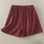 Buddha Stones Summer Casual Decorative Buttons Solid Women's Shorts With Pockets