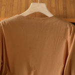 Buddha Stones Summer Vintage Geometric Embroidery Button-Up Solid Women's Short Sleeve Shirts