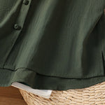 Buddha Stones Summer Tang Style Casual Mandarin Collar Button-Up Solid Patch Pocket Women's Sleeveless Shirts Tank Top
