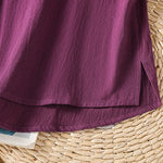 Buddha Stones Summer Tang Style Casual Mandarin Collar Button-Up Solid Patch Pocket Women's Sleeveless Shirts Tank Top