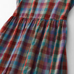 Buddha Stones Summer Casual Vintage Drawstring Rainbow Plaid Women's Summer Sleeveless Dress
