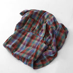 Buddha Stones Summer Casual Vintage Drawstring Rainbow Plaid Women's Summer Sleeveless Dress