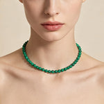 Buddha Stones Natural Malachite Bead Purity Necklace