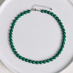 Buddha Stones Natural Malachite Bead Purity Necklace