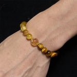 Buddha Stones Natural Tiger Eye Faceted Citrine Bead Courage Bracelet