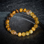 Buddha Stones Natural Tiger Eye Faceted Citrine Bead Courage Bracelet