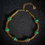 Buddha Stones Unakite Bead Titanium Steel Balance Bracelet