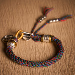 Buddha Stones Fu Character Swastika Om Mani Padme Hum Braided Rope Luck Bracelet