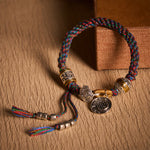 Buddha Stones Fu Character Swastika Om Mani Padme Hum Braided Rope Luck Bracelet