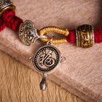 Buddha Stones Fu Character Swastika Om Mani Padme Hum Braided Rope Luck Bracelet
