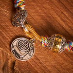 Buddha Stones Fu Character Swastika Om Mani Padme Hum Braided Rope Luck Bracelet
