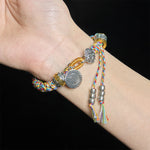 Buddha Stones Fu Character Swastika Om Mani Padme Hum Braided Rope Luck Bracelet