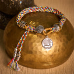 Buddha Stones Fu Character Swastika Om Mani Padme Hum Braided Rope Luck Bracelet