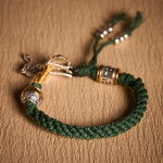 Buddha Stones Fu Character Swastika Om Mani Padme Hum Braided Rope Luck Bracelet