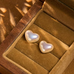 Buddha Stones Retro Heart Shape Design Loyalty Earrings