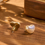 Buddha Stones Retro Heart Shape Design Loyalty Earrings