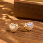 Buddha Stones Retro Heart Shape Design Loyalty Earrings