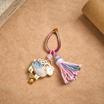 Buddha Stones Song Brocade Handmade Chinese Zodiac Luck Tassel Keychain