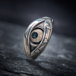 FREE Today: Blessing and Power Copper Dzi Beads Evil Eye Adjustable Ring