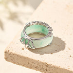 Buddha Stones Hollow Craft Copper Resin Self Care Ring