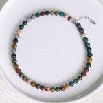Buddha Stones Natural Indian Agate Bead Calm Necklace