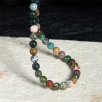 Buddha Stones Natural Indian Agate Bead Calm Necklace