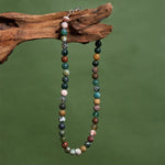 Buddha Stones Natural Indian Agate Bead Calm Necklace