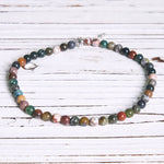 Buddha Stones Natural Indian Agate Bead Calm Necklace