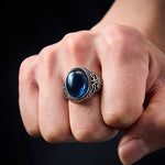 FREE Today: Optimism and Creative Blue Chalcedony Copper Adjustable Ring
