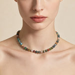 Buddha Stones Natural Indian Agate Bead Calm Necklace
