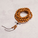 Buddha Stones Red Sandalwood Blessing Meditation Knotted Round Bead Mala