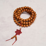 Buddha Stones Red Sandalwood Blessing Meditation Knotted Round Bead Mala