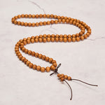 Buddha Stones Red Sandalwood Blessing Meditation Knotted Round Bead Mala