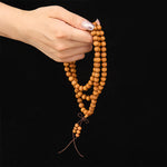 Buddha Stones Red Sandalwood Blessing Meditation Knotted Round Bead Mala