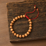 Buddha Stones Sandalwood grounding Tibetan Sandalwood Beads Wrist Mala