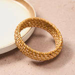 Buddha Stones Handwoven Rattan Bohemian Resort Wide Bracelet Bangle
