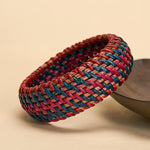 Buddha Stones Natural Rattan Protection Hand-Woven Boho Wide Bracelet Bangle