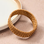 Buddha Stones Handwoven Rattan Grounding Bohemian Wide Bracelet Bangle