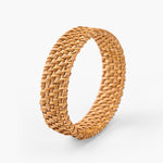 Buddha Stones Handwoven Rattan Grounding Bohemian Wide Bracelet Bangle